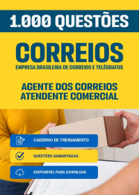 1.000 Questões Gabaritadas - Agente dos Correios - Atendente Comercial - CORREIOS