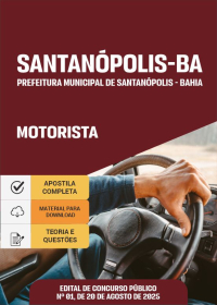 Motorista - Prefeitura de Santanópolis-BA