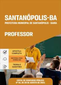 Professor - Pedagogia - Prefeitura de Santanópolis-BA