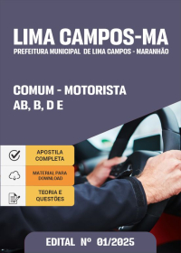 Comum aos Cargos de Motorista AB, B, D e E - Prefeitura de Lima Campos-MA
