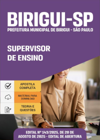 Supervisor de Ensino - Prefeitura de Birigui - SP