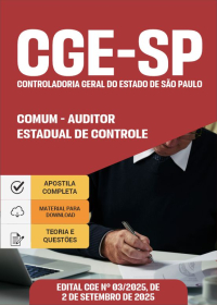 Auditor Estadual de Controle - Comum - CGE-SP