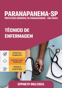 Técnico de Enfermagem - Prefeitura de Paranapanema-SP