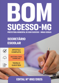 Secretário Escolar - Prefeitura de Bom Sucesso-MG
