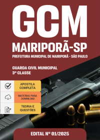 Guarda Civil Municipal de 3ª Classe - Nível I - Grau A - Prefeitura de Mairiporã-SP
