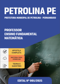 Professor de Anos Finais do Ensino Fundamental - Matemática - Prefeitura de Petrolina-PE