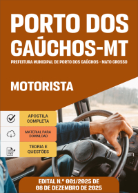Motorista - Prefeitura de Porto dos Gaúchos-MT