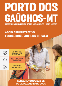 Apoio Administrativo Educacional - Auxiliar de Sala - Prefeitura de Porto dos Gaúchos-MT