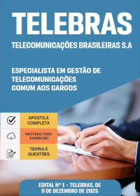 Comum aos Cargos de Especialista em Gestão em Telecomunicações - TELEBRAS