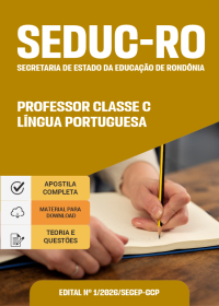 Professor Classe C - Língua Portuguesa - SEDUC-RO
