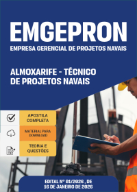 Técnico de Projetos Navais - Almoxarife - EMGEPRON