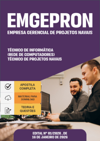 Técnico de Projetos Navais - Técnico de Informática - EMGEPRON