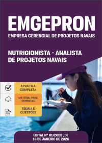 Analista de Projetos Navais - Nutricionista - EMGEPRON