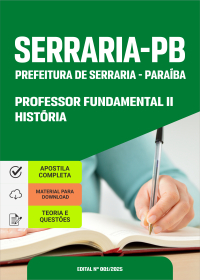 Professor Fundamental II - História - Prefeitura de Serraria - PB
