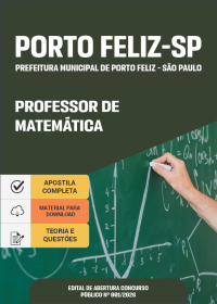 Professor de Matemática - Prefeitura de Porto Feliz - SP
